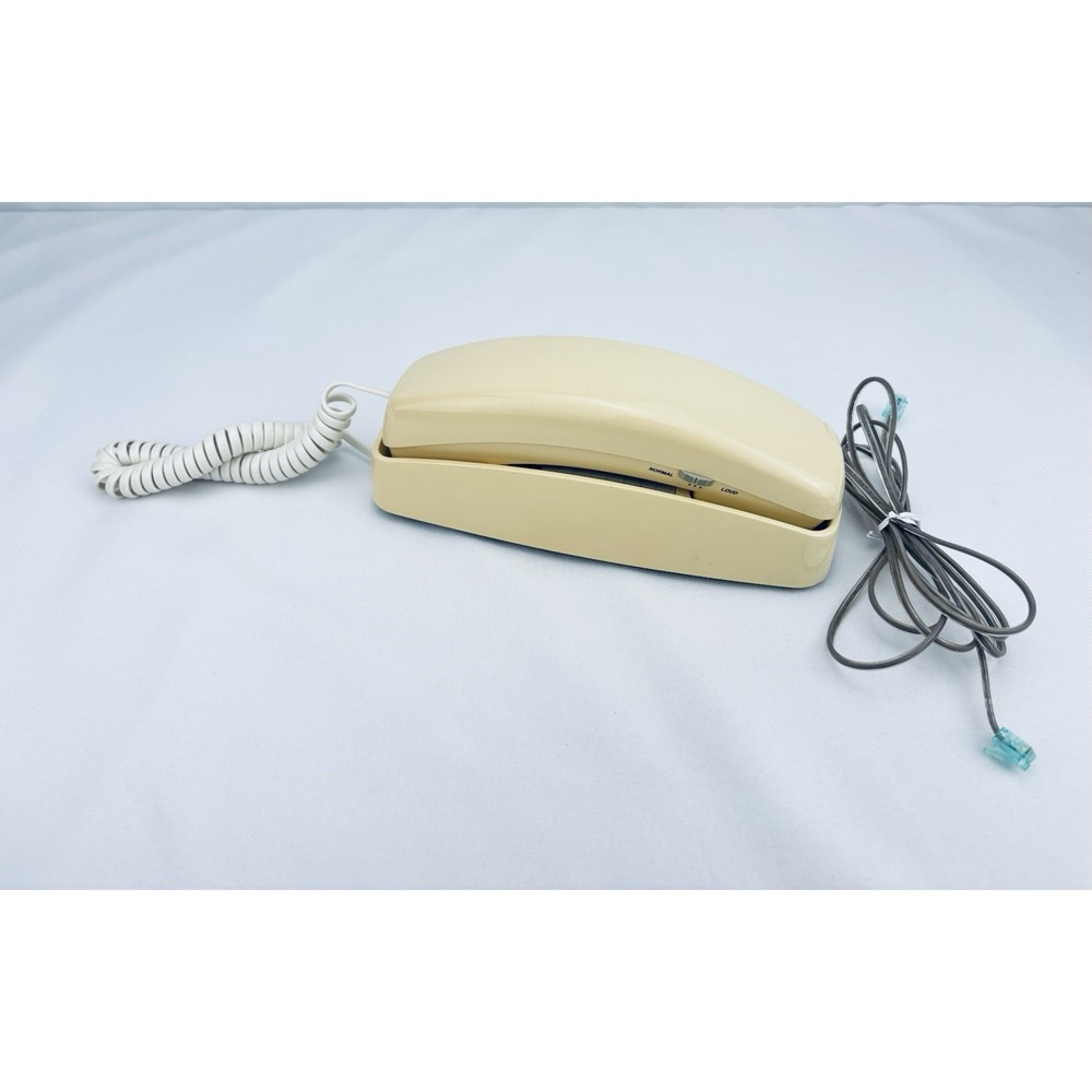 VTG AT&T Trimline 210 Cream Push Button Memory Telephone Corded Phone Tested